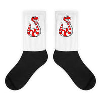 Clyde the Candy Cane Snake Socks