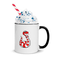 Clyde the Candy Cane Snake Mug with Color Inside