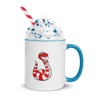 Clyde the Candy Cane Snake Mug with Color Inside