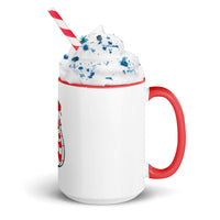 Clyde the Candy Cane Snake Mug with Color Inside