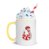 Clyde the Candy Cane Snake Mug with Color Inside